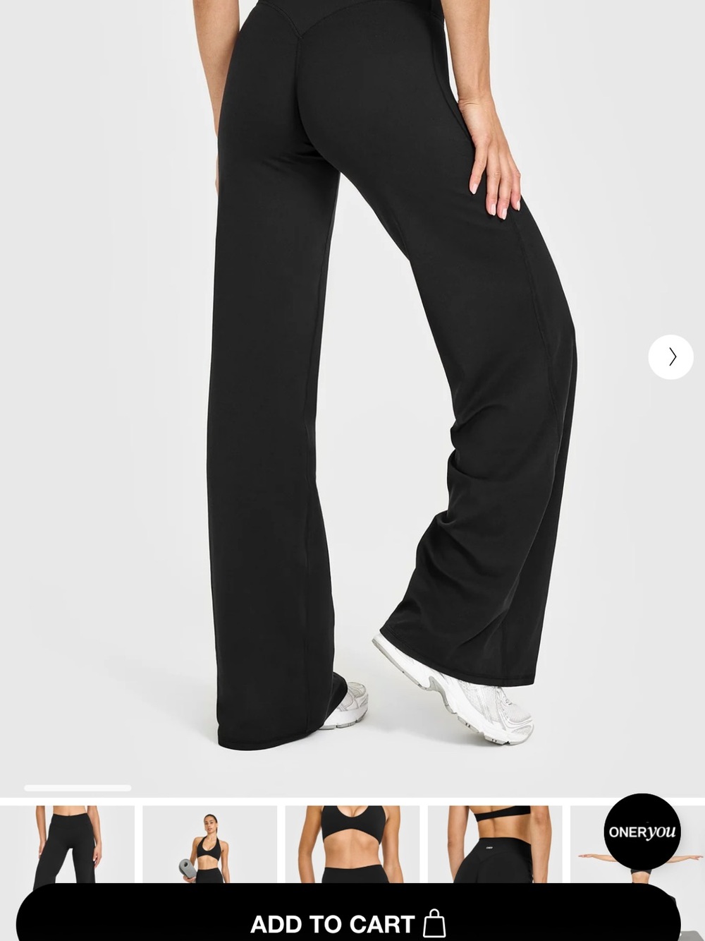 Oner Active Black Wide-Leg Workout Pants
